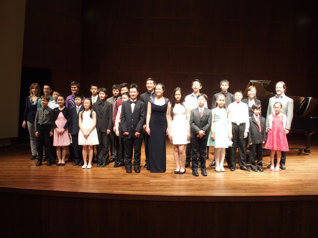 some of our students and faculty during the CAM's 2015 Honors Concert at Benaroya